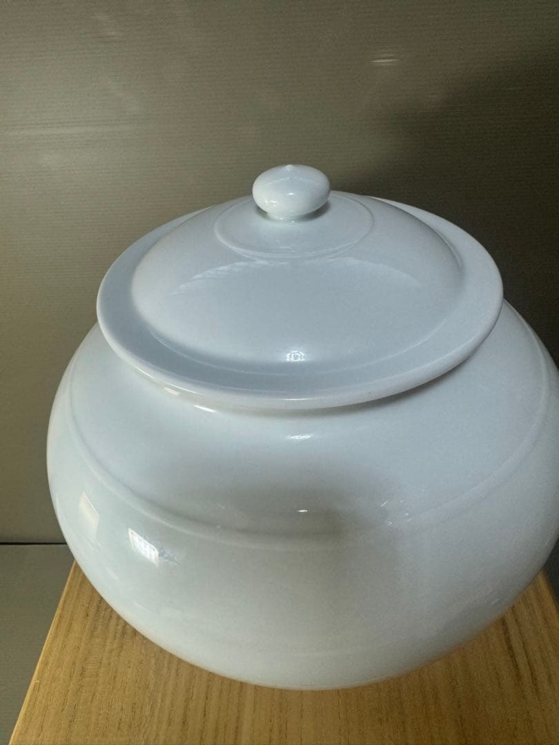 2348 清六窯　高麗庵　中村清六　白磁　壷　蓋物　未使用