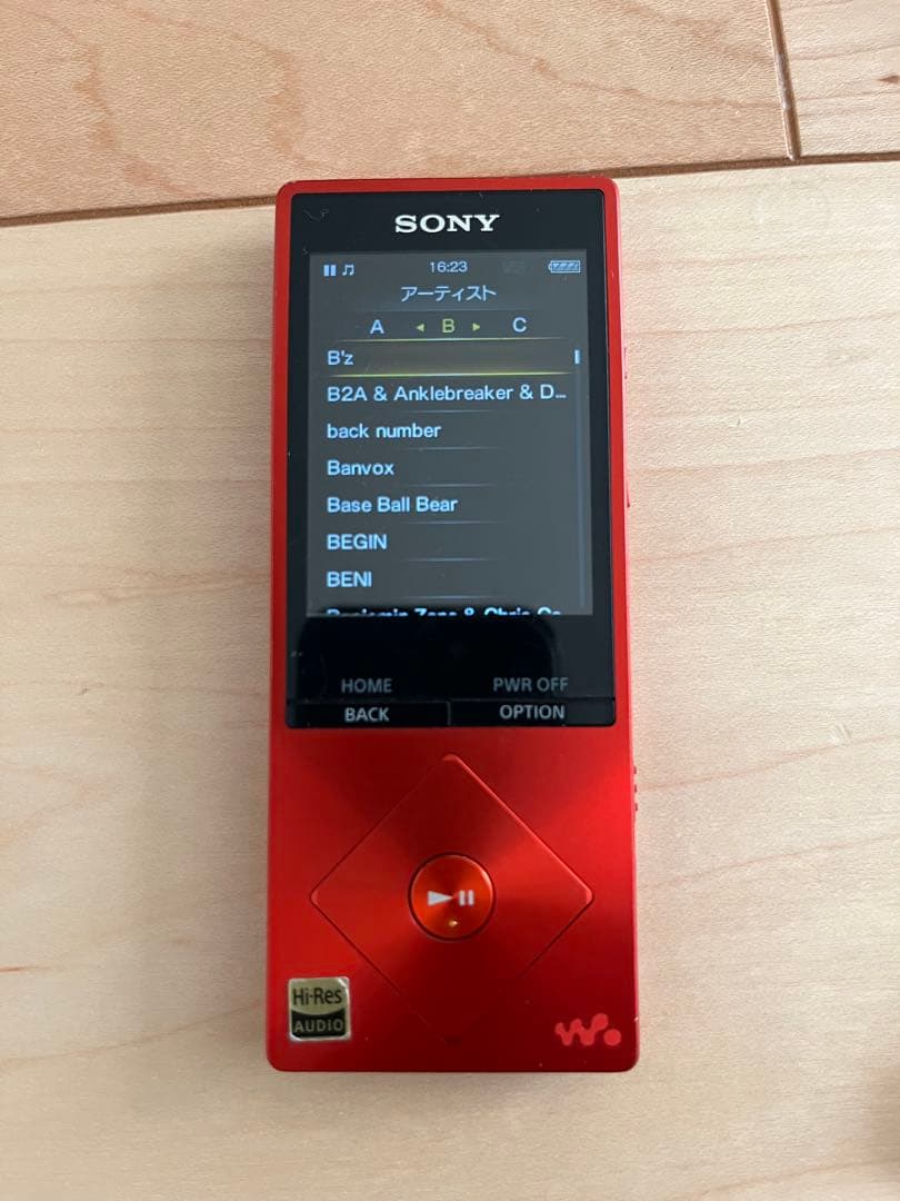 ‼️音楽入りSDカード付き‼️SONY ウォークマン 赤 ハイレゾ音源対応