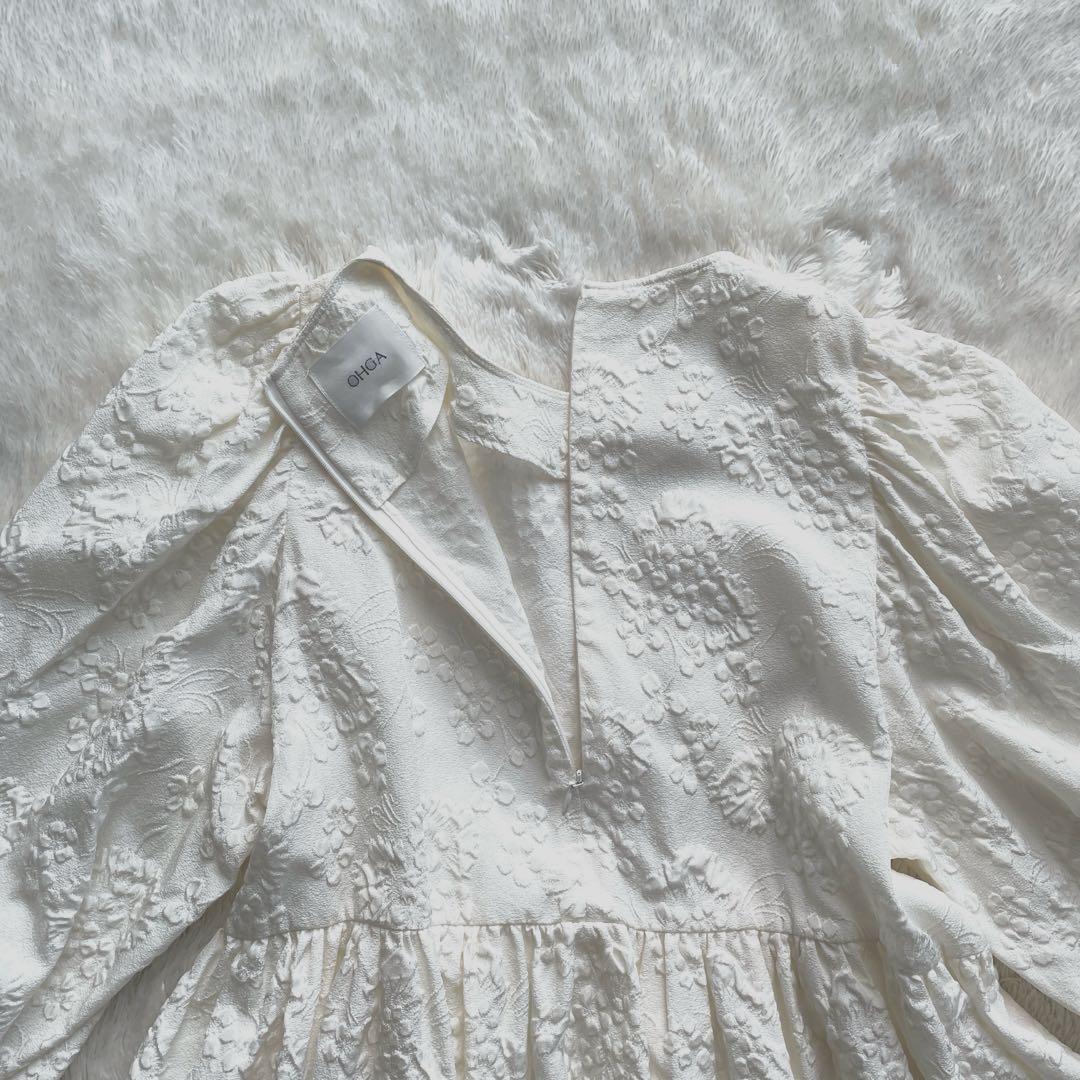 極美品✨ohga furuit オーガ フローラルパターンブラウス ペプラム