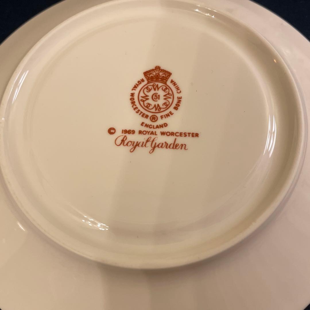 ロイヤルウースター　バラの花柄 スープカップ 2個セット　ロイヤルガーデン　レア