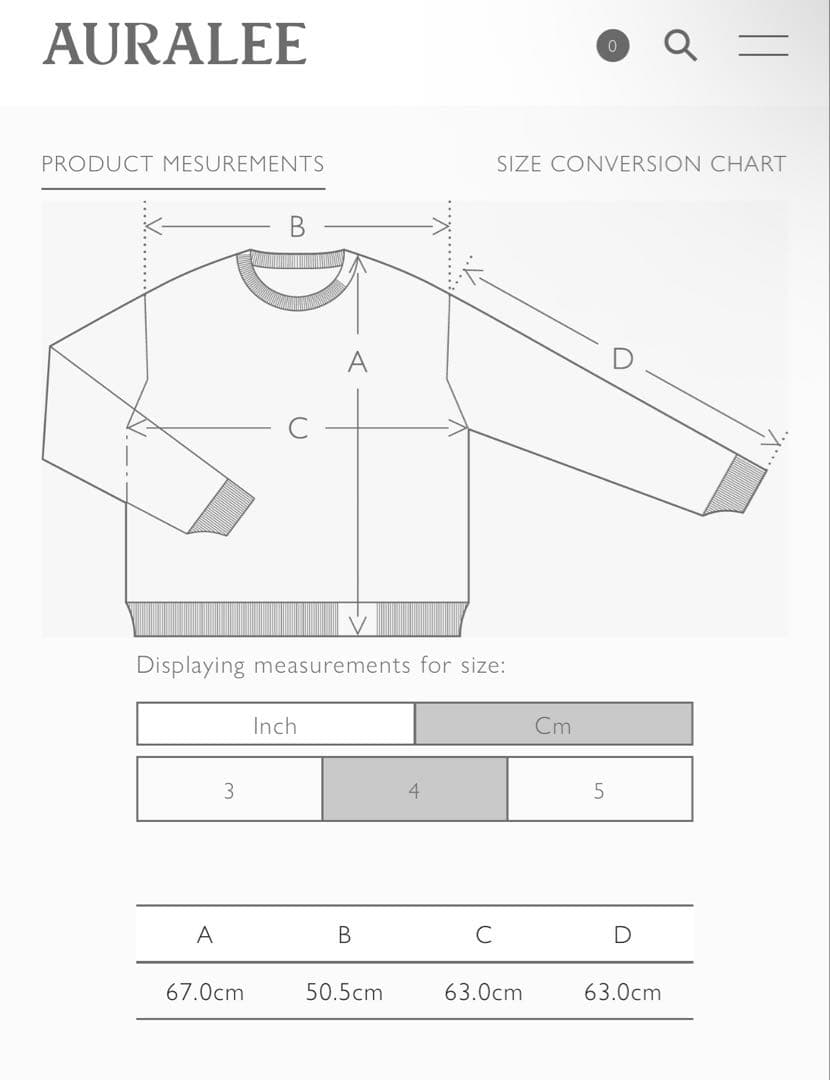 トップス AURALEE SMOOTH SOFT BD SWEAT P/O 4 26ss