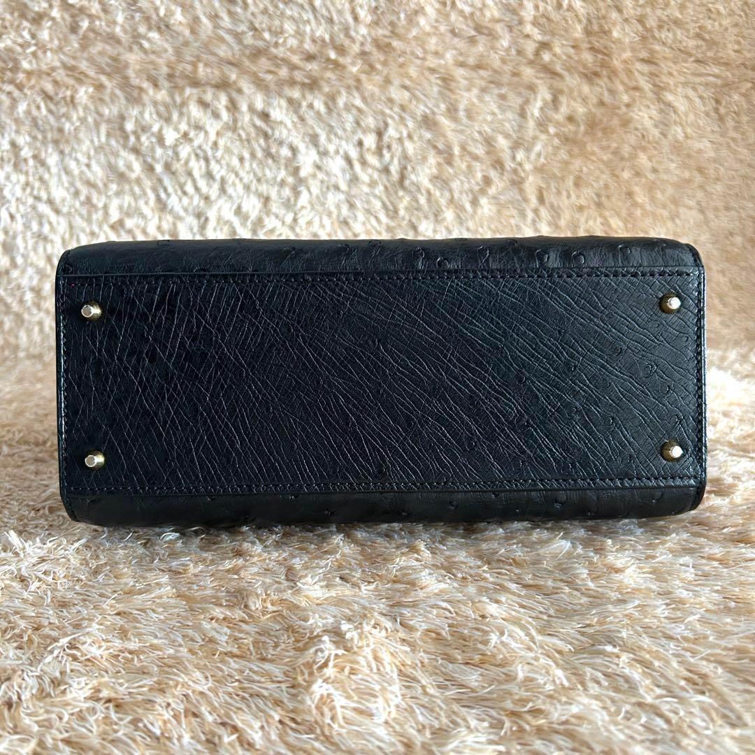 美品✨ セリーヌ オーストリッチ ワンハンドル ショルダーバッグ ブラック
