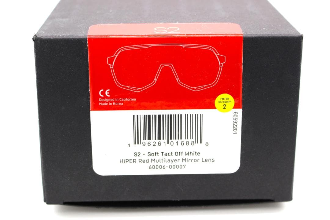 100％ S2 HiPER®レンズ WHT/RED ワンハンドレッド