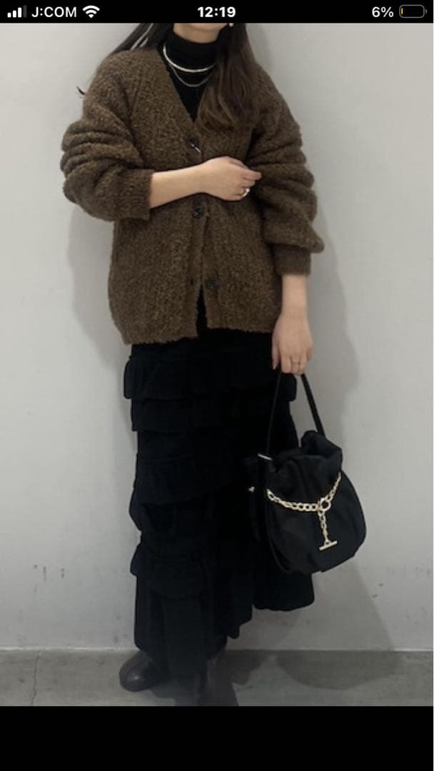 ADAM ET ROPE' アダムエロペ　モヘヤウールニットカーディガンブルゾン