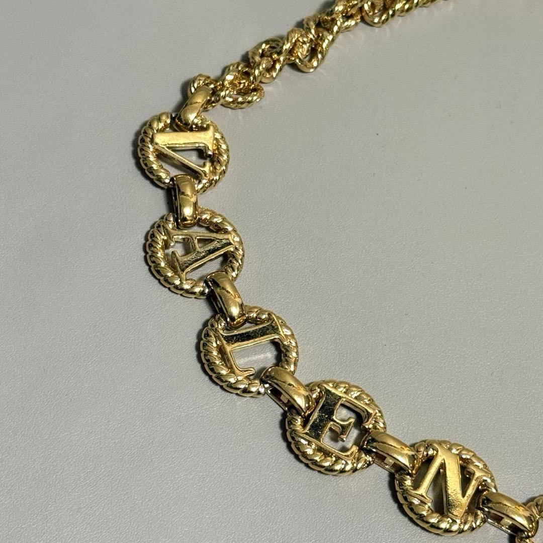 希少✨VALENTINO ヴァレンティノ メタル チェーンベルト ロゴ ゴールド