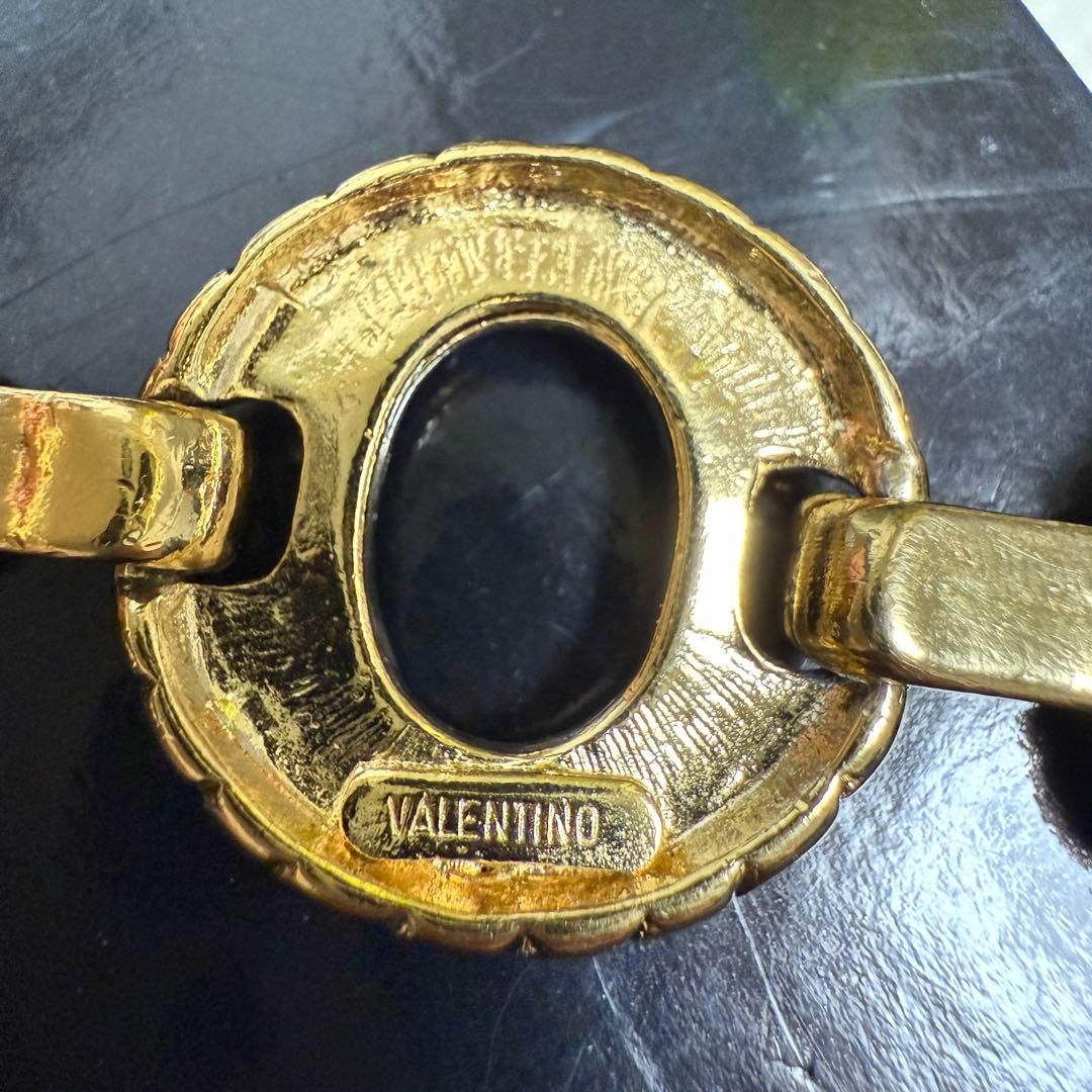 希少✨VALENTINO ヴァレンティノ メタル チェーンベルト ロゴ ゴールド