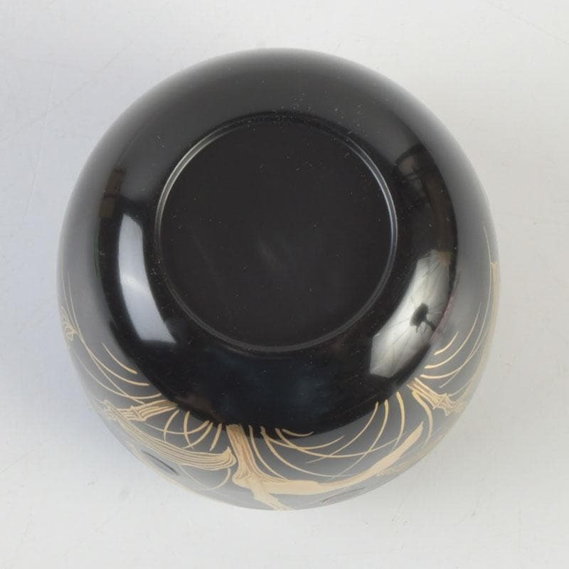 茶道具　奥津一心斎作　螺鈿装飾　蛍蒔絵　棗　共箱　V　9885