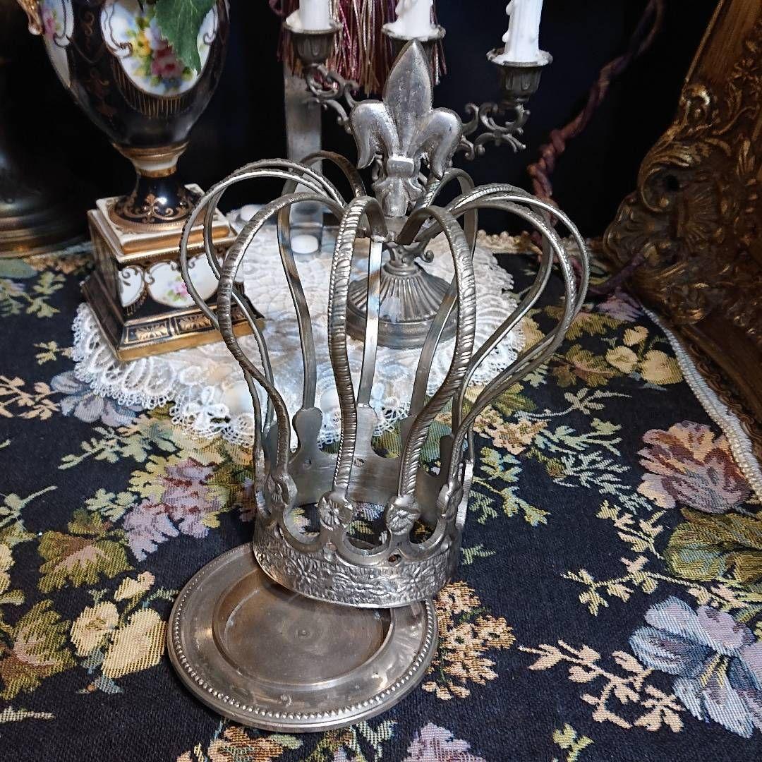 【完全処分☆】サラグレース 王冠 キャンドルホルダー シャビーシック