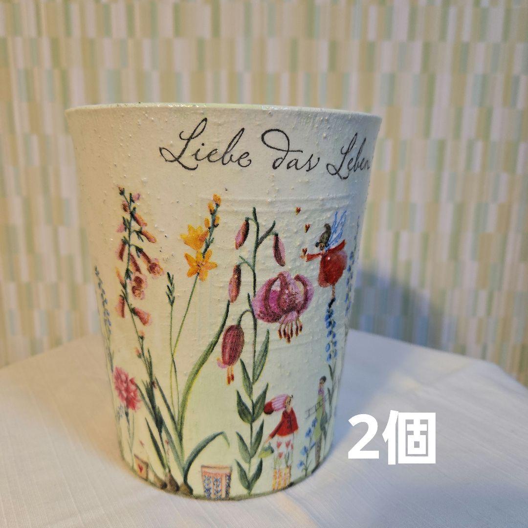 花柄紙製バスケットセット 7品