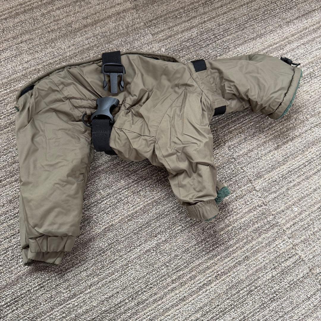 [美品]犬用防寒 インサレートスーツ オリーブグリーン イタグレ IS ピムリコ