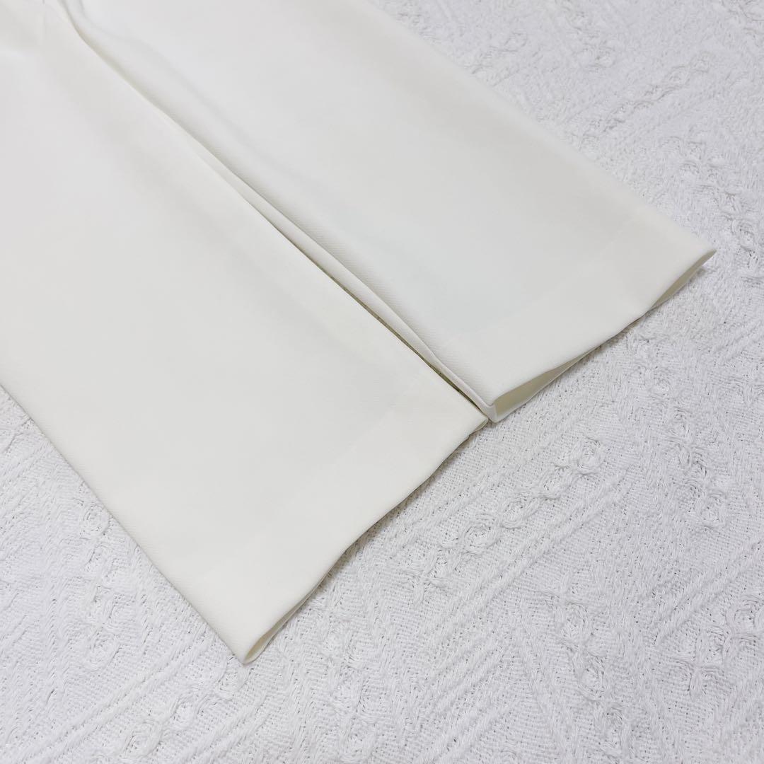 人気⭐︎ヨリ　yori ティアードストレッチブラウス　ホワイト　セレモニー　38