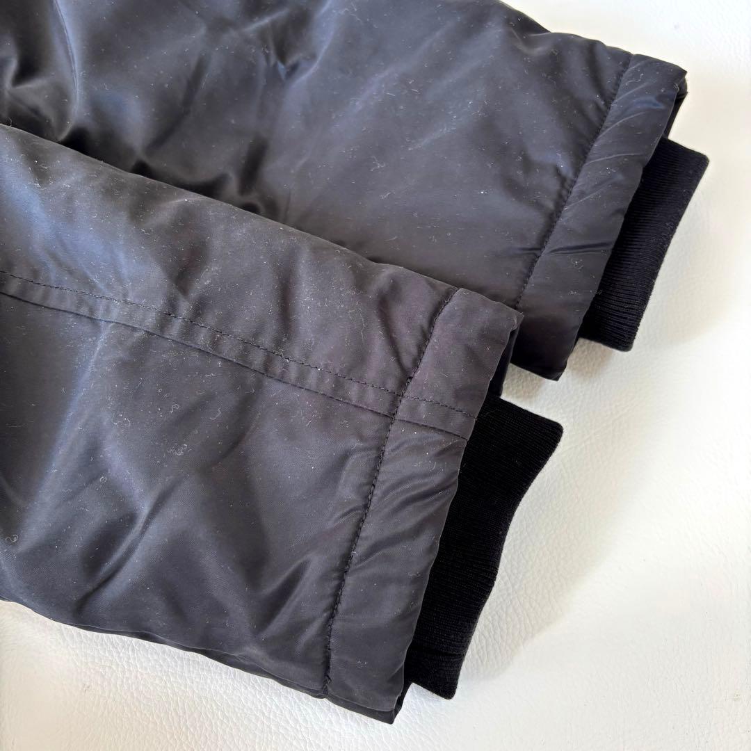 【美品/希少XL】エンポリオアルマーニ 中綿 コート ファー フード脱着可 黒