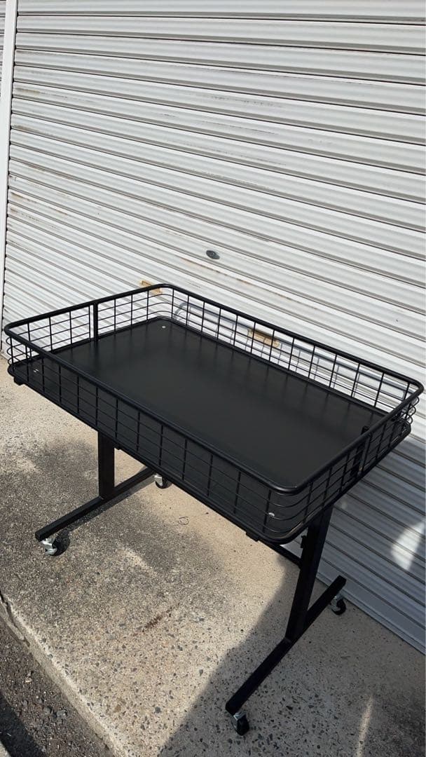 ストアエキスプレス 折りたたみワゴン ブラック 90cm 陳列棚 陳列 ワゴン