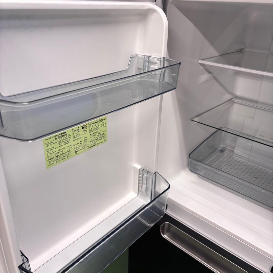 665 SHARP 付け替えどっちもドア　冷蔵庫　ガラスパネル　小型　一人暮らし