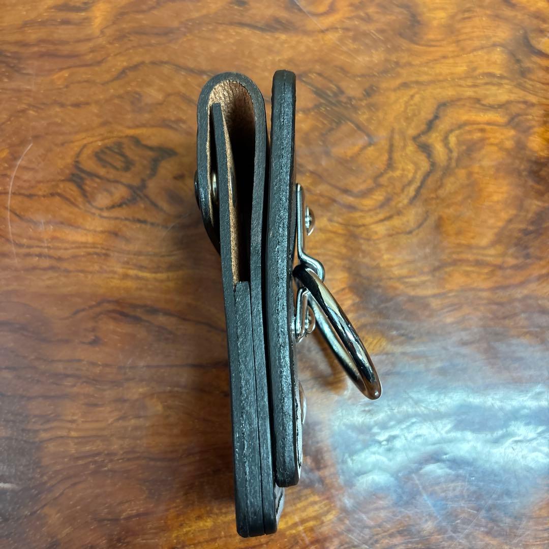 黒レザーセキュリティケース　警棒吊り　0204o217