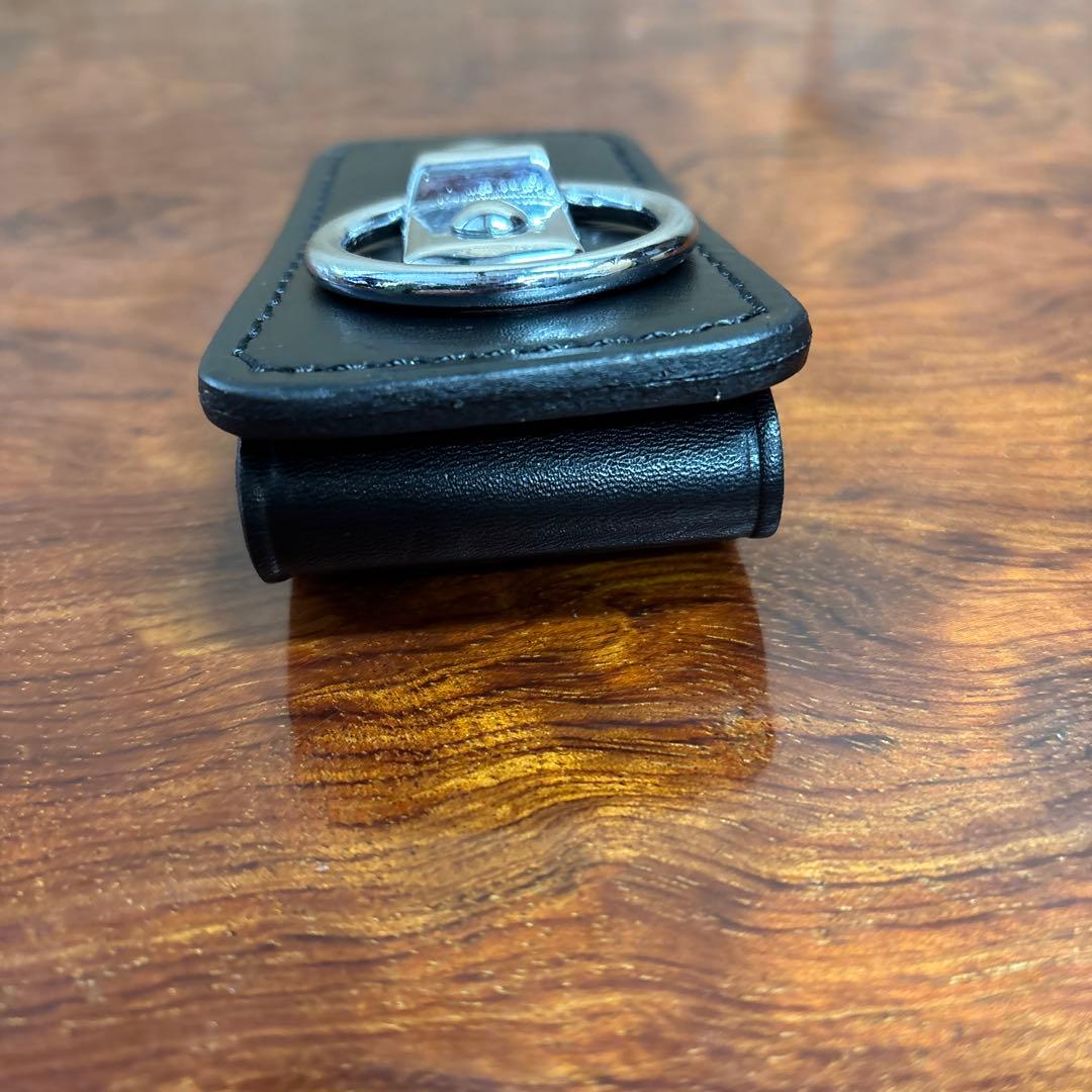 黒レザーセキュリティケース　警棒吊り　0204o217