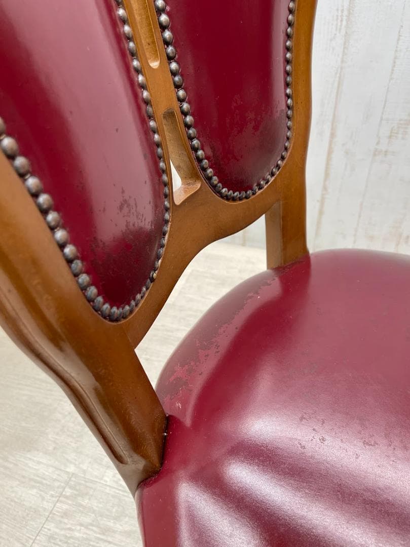 サルタレッリ フローレンス ダイニングチェア 2脚 猫脚 合成皮革 イタリア