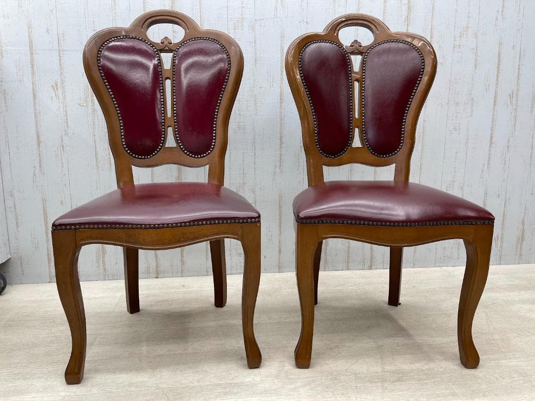 サルタレッリ フローレンス ダイニングチェア 2脚 猫脚 合成皮革 イタリア