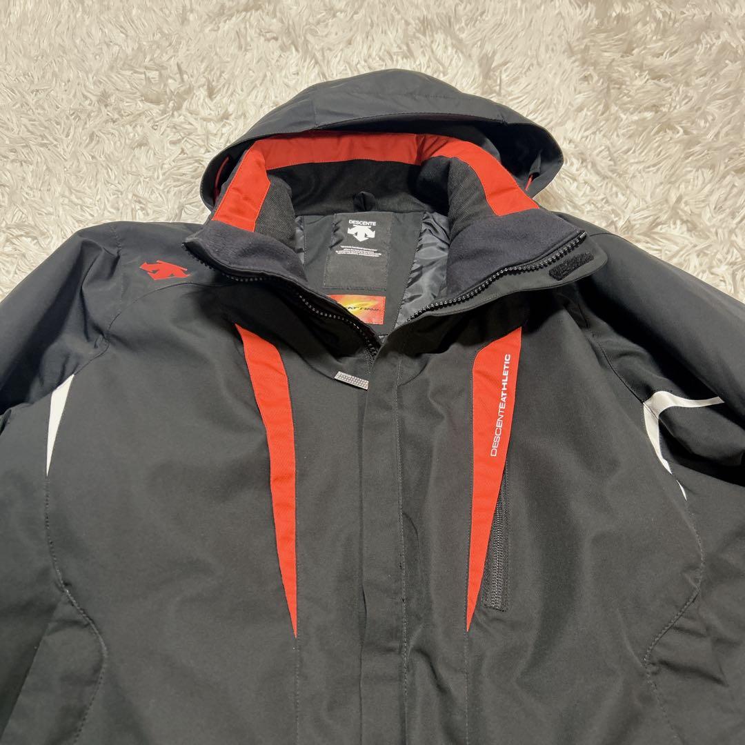 DESCENTE スキーウェア Lサイズ 黒/赤
