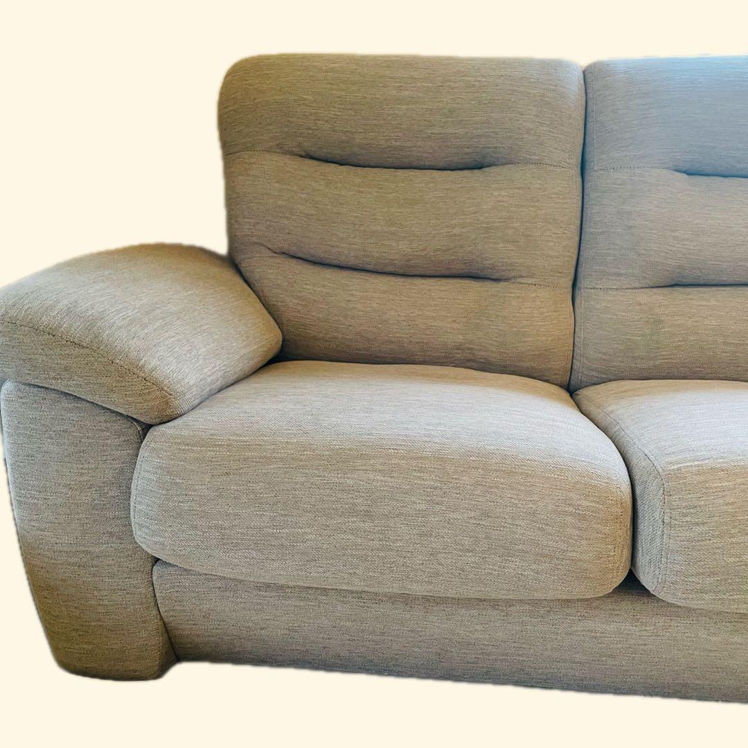 ニトリ　2人用　2人掛け　ソファ　ベージュ　直接　ハード