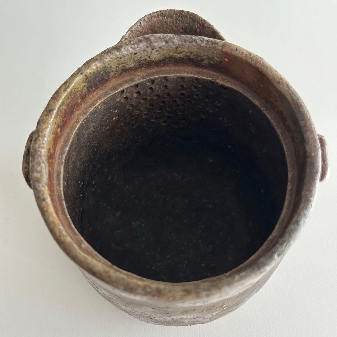 山本陶秀 備前 茶器 宝瓶 蓋なし品 合わせ箱