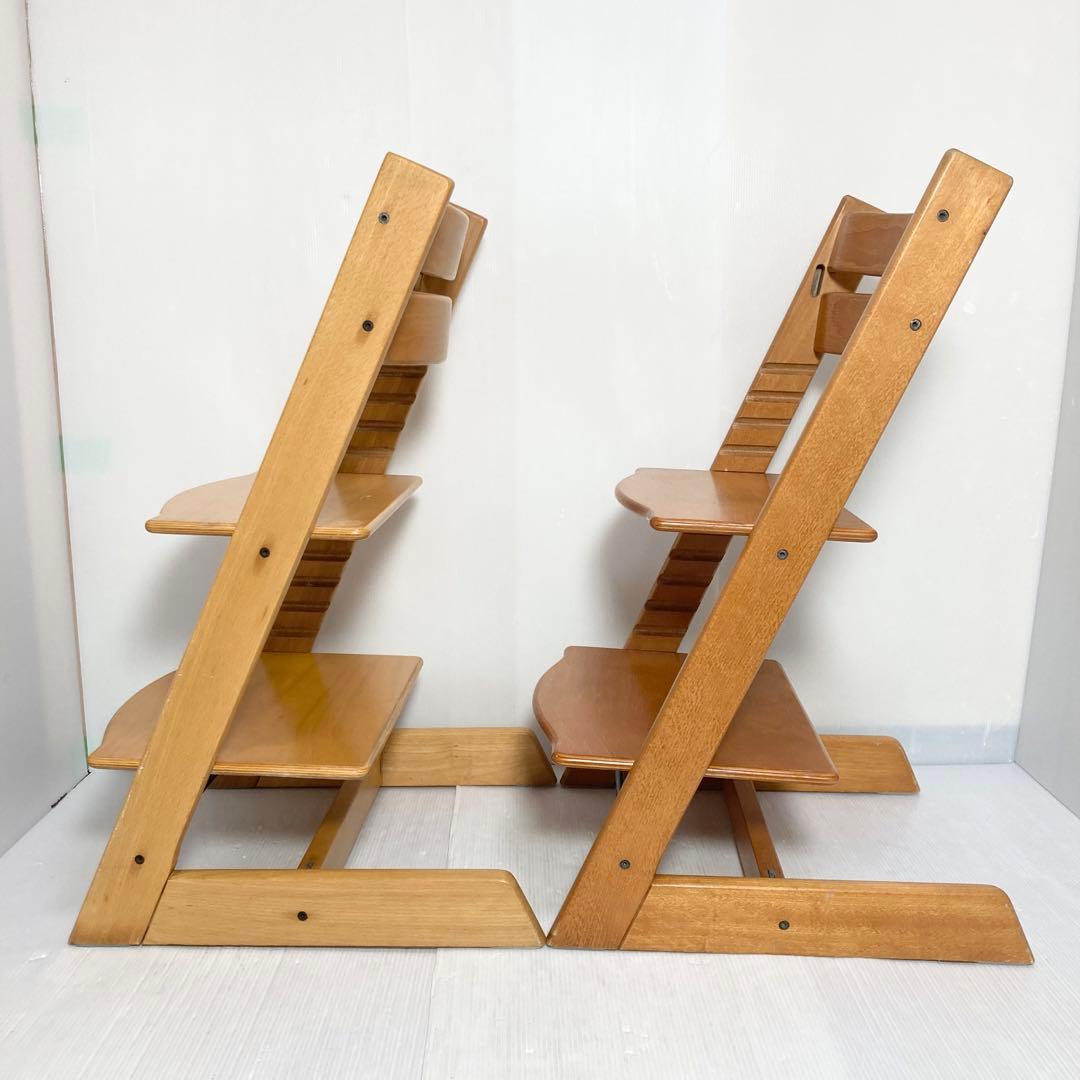 ★2脚セット★ストッケ トリップトラップ ナチュラル 木目 ハイチェア