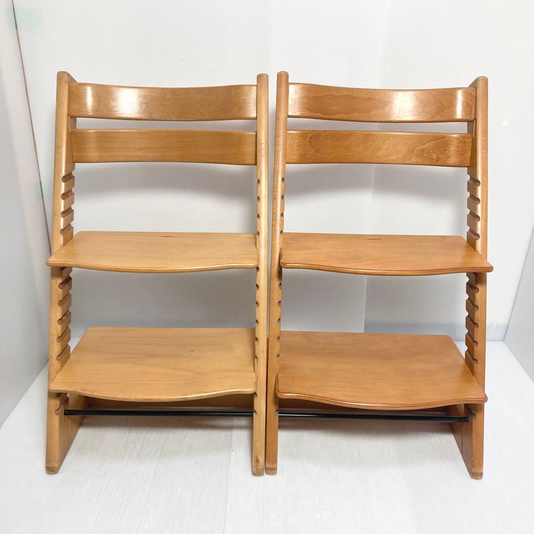 ★2脚セット★ストッケ トリップトラップ ナチュラル 木目 ハイチェア