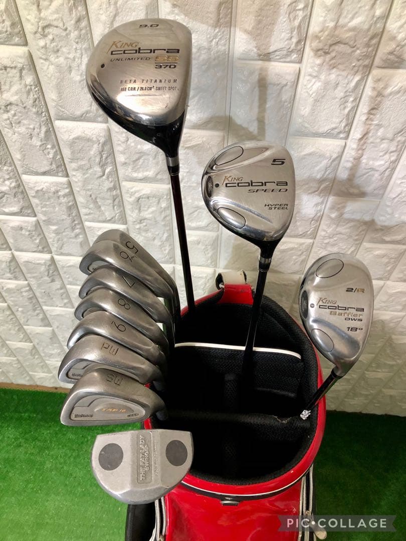 初心者おすすめ☆メンズ ゴルフクラブセット☆コブラ☆3点式キャディバッグ付