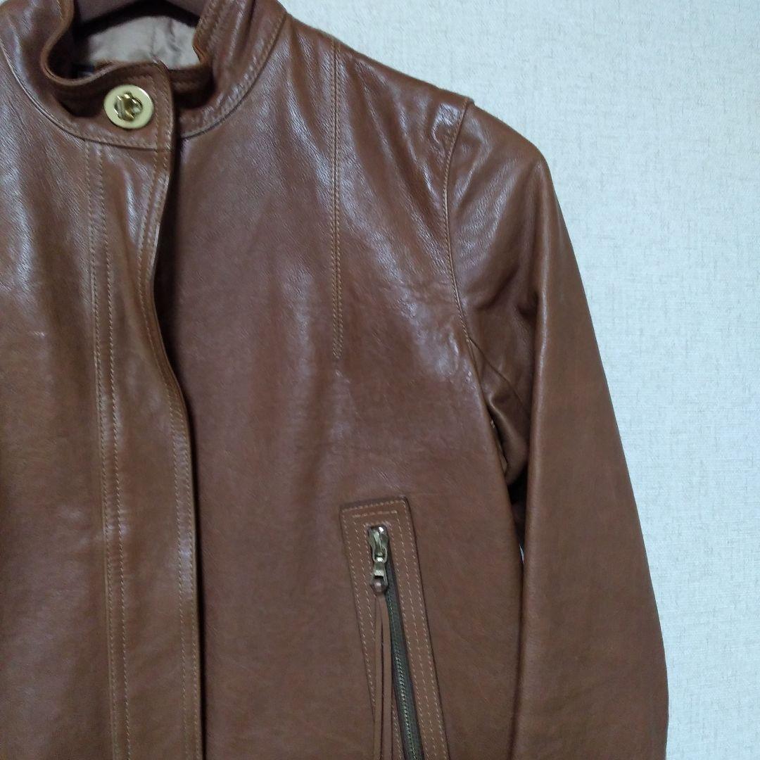 ★本日限定お値引き★COACH ブラウン シングルライダースジャケット