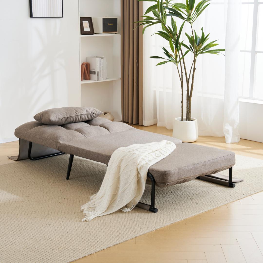 ソファベッド折りたたみ3WAYファブリックウチソファー け カウチリクライニング