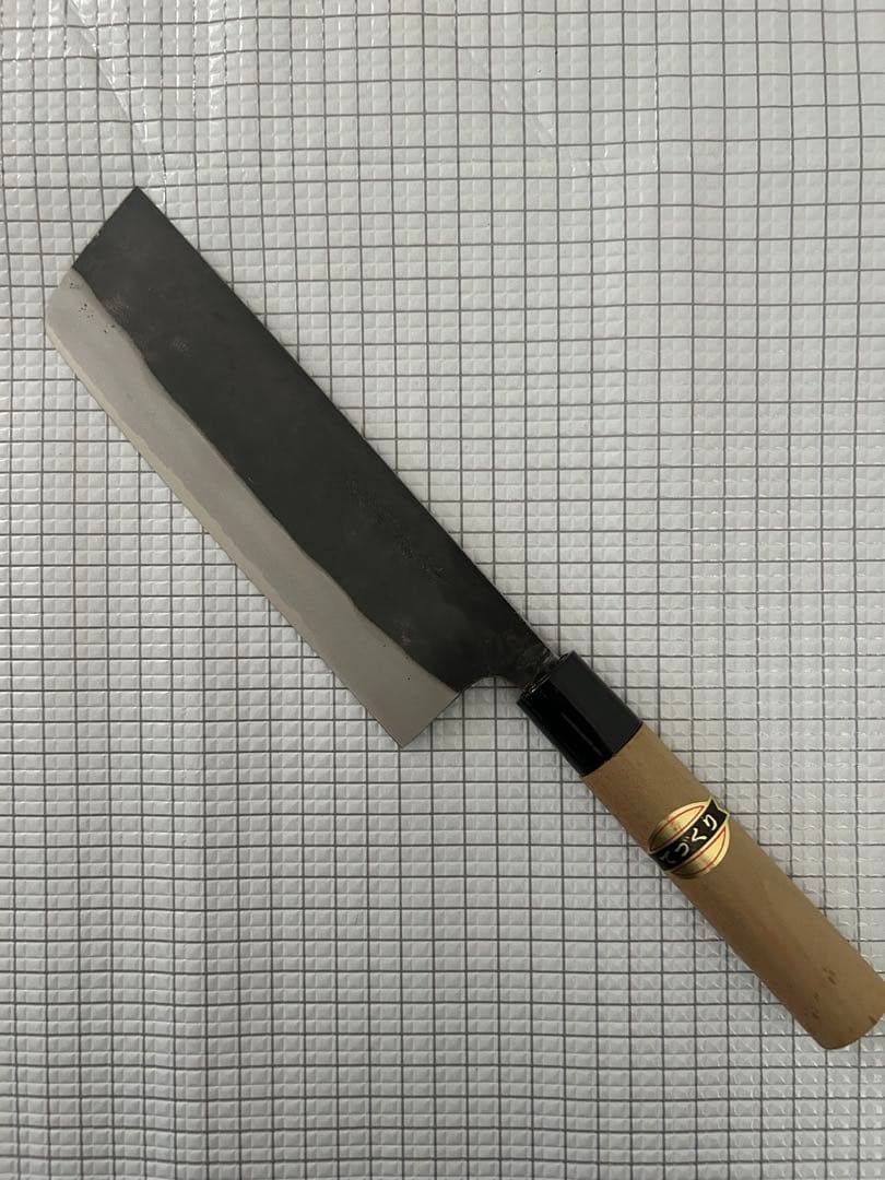 包丁 菜切包丁 菜切 175mm 黒打ち 朴丸柄