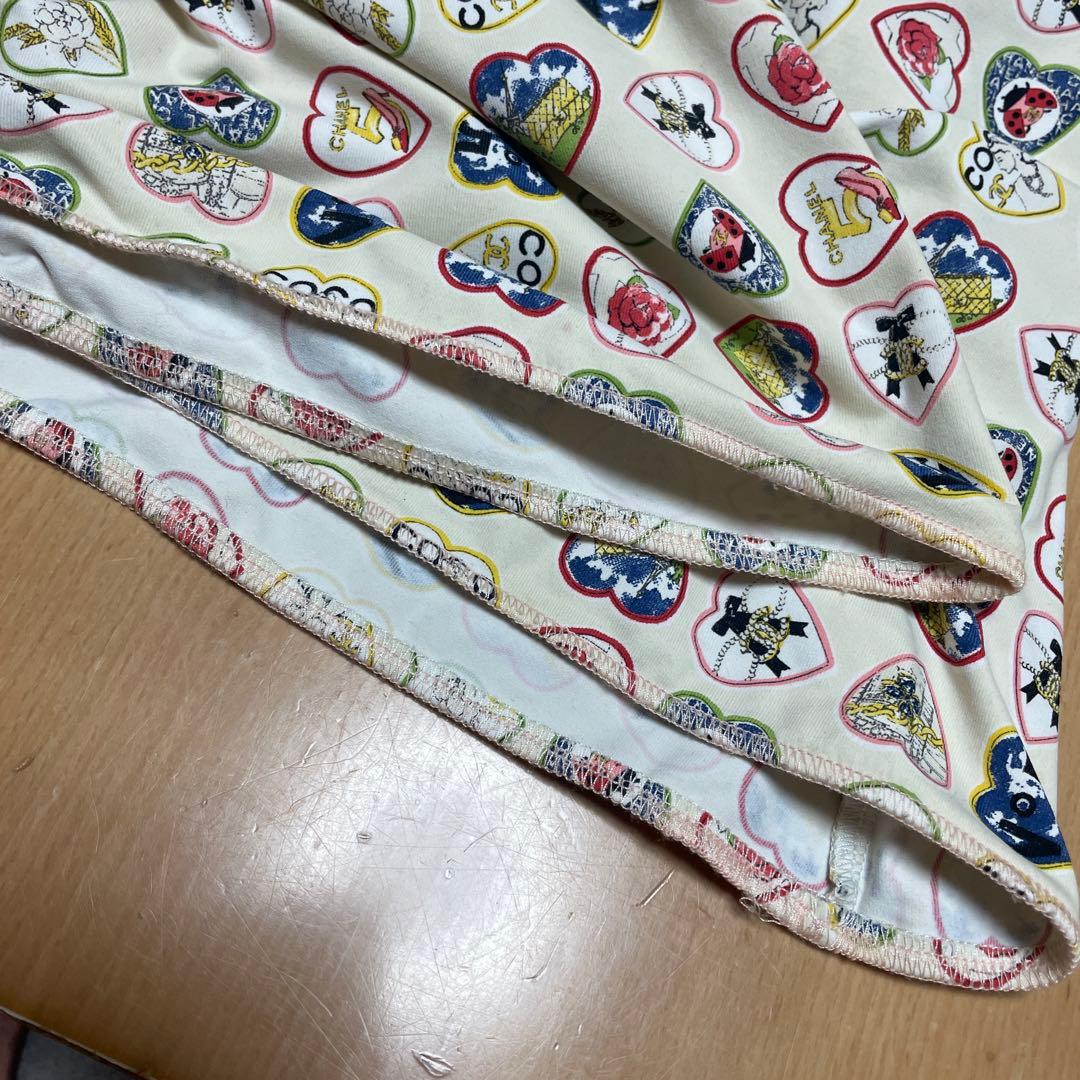 CHANEL ハートアイコン柄キャミソール　シャネル　バレンタイン　総柄　06P