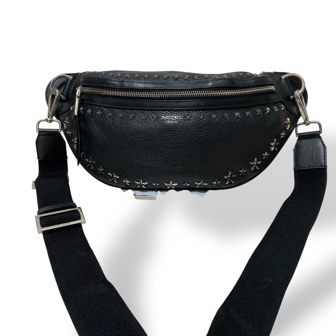 【未使用級】ジミーチュウ　スタースタッズ クロスボディバッグ　ショルダーバッグ黒