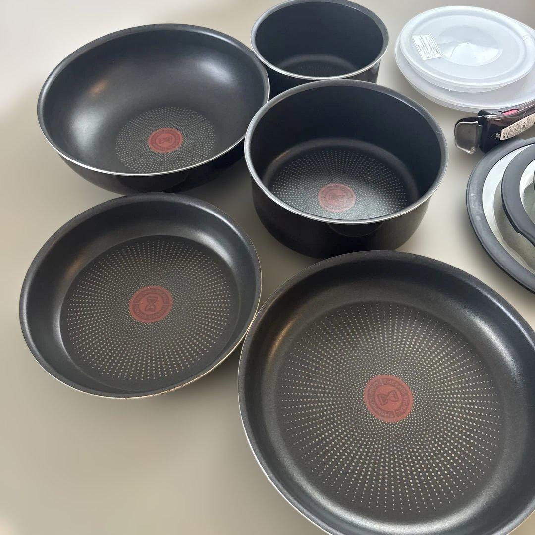 T-fal 取っ手のとれるティファール　フライパンセット　IH非対応