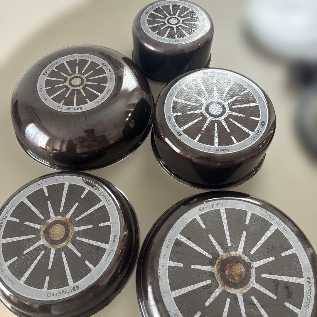 T-fal 取っ手のとれるティファール　フライパンセット　IH非対応