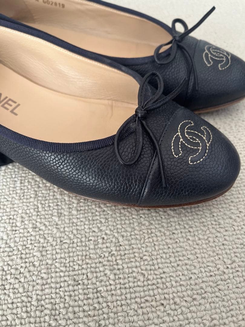 【CHANEL】バレリーナパンプス　24cm