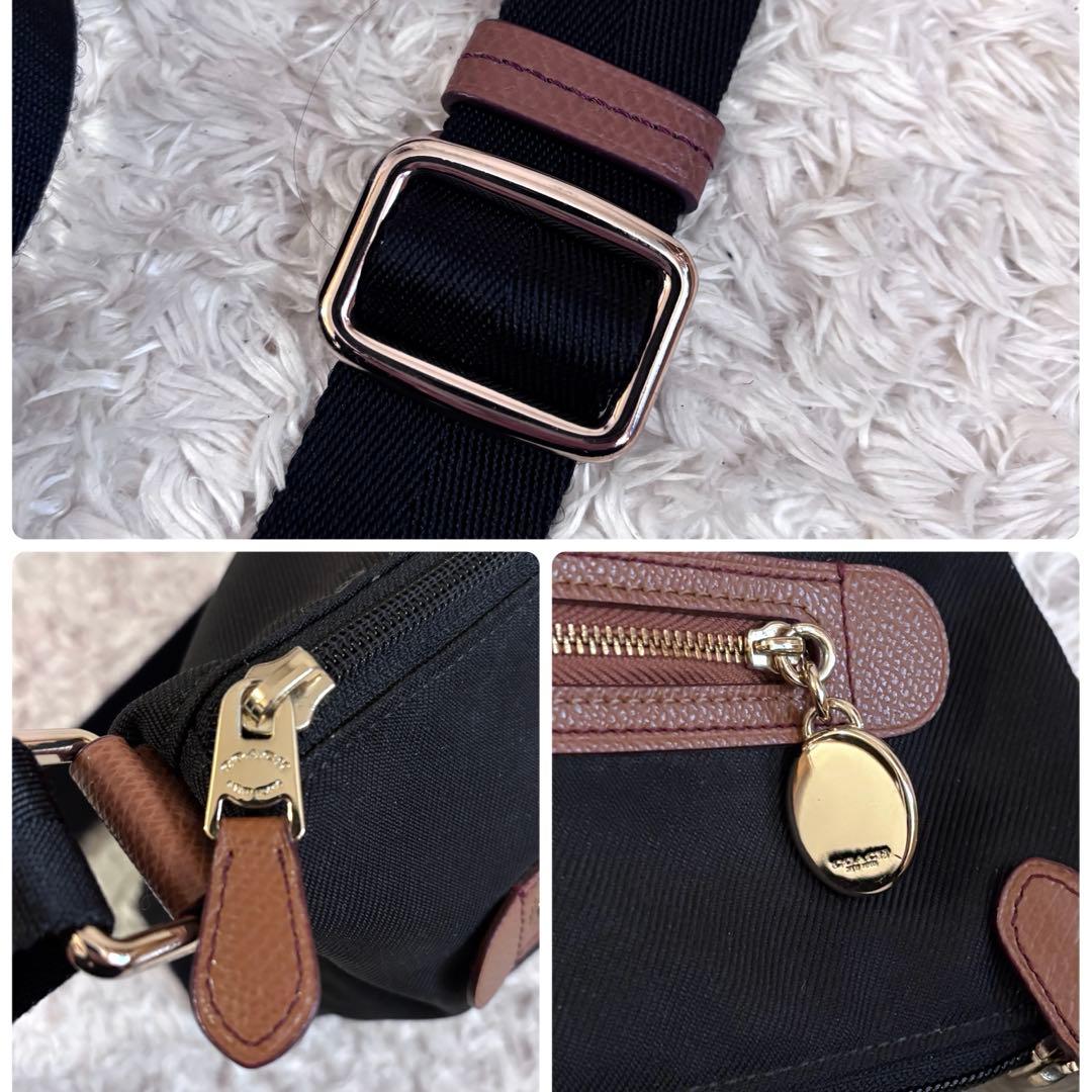 新品同様✨コーチ ショルダーバッグ ブラック ターンロック チャーム 男女兼用