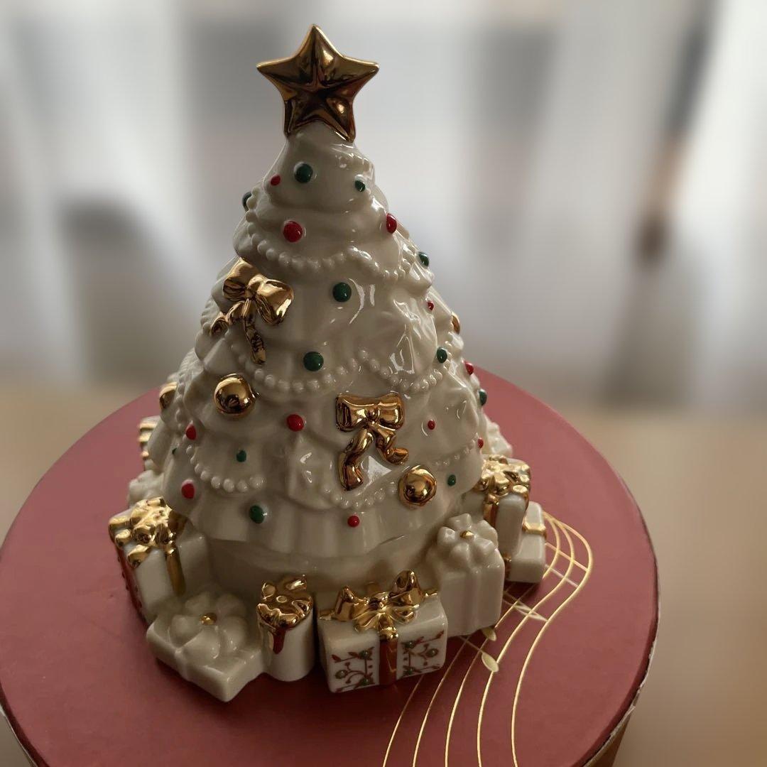 Lenox クリスマスツリー 置物 音楽機能付き