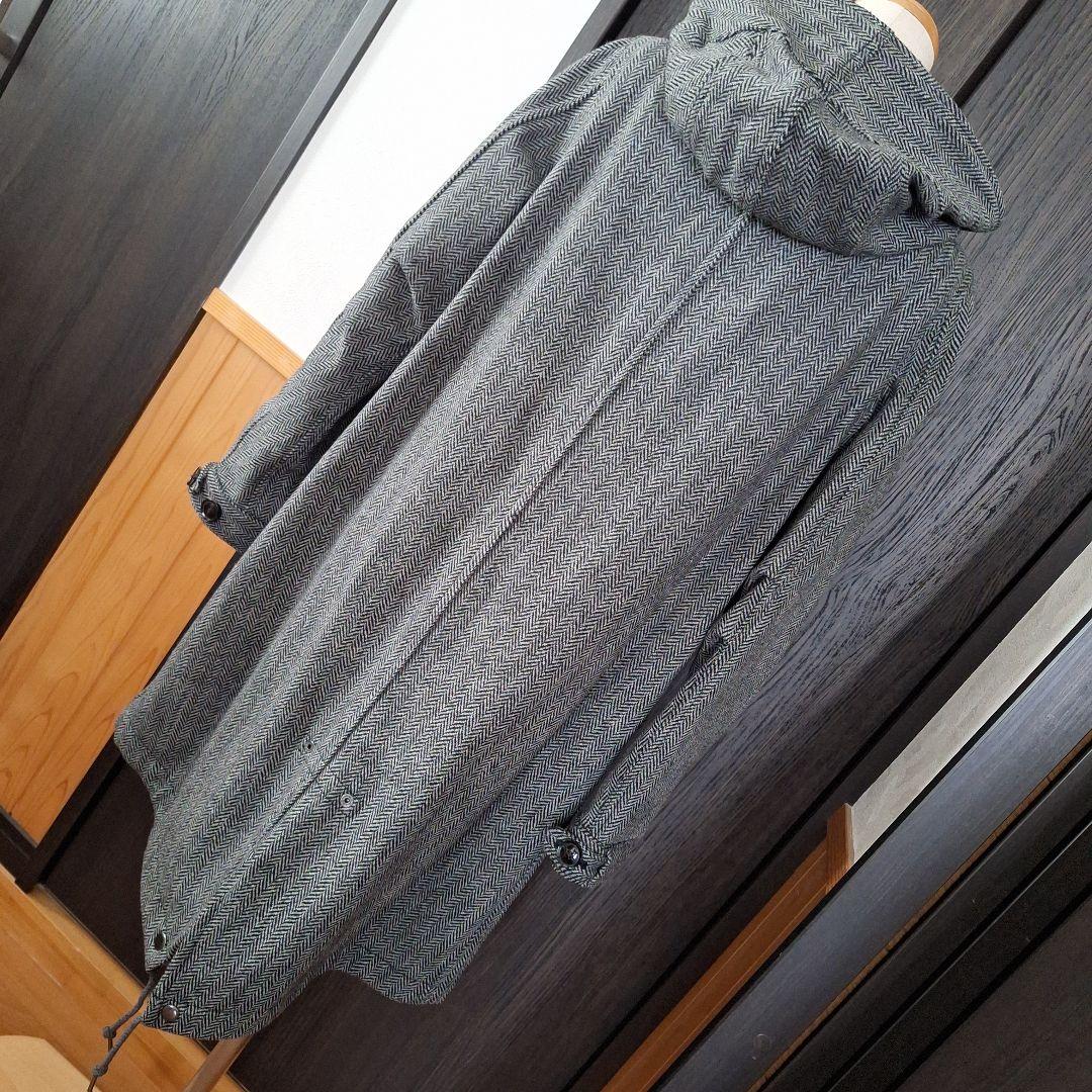 ジョンブル　Johnbull　ヘリンボーンモッズコート　S　ブラック×グレー