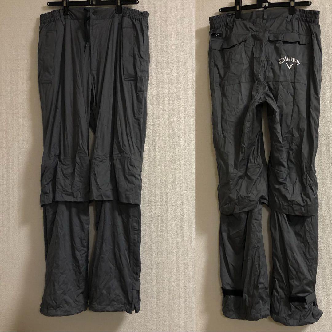 セットアップ キャロウェイ◆ジップ 2way レインウェア◆グレー Lサイズ