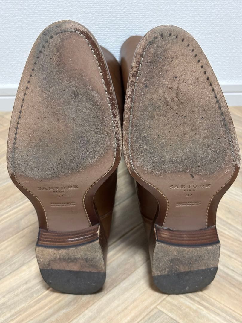 ブラウンレザー ロングブーツ　サイズ37（24cm）※ショートブーツ含む