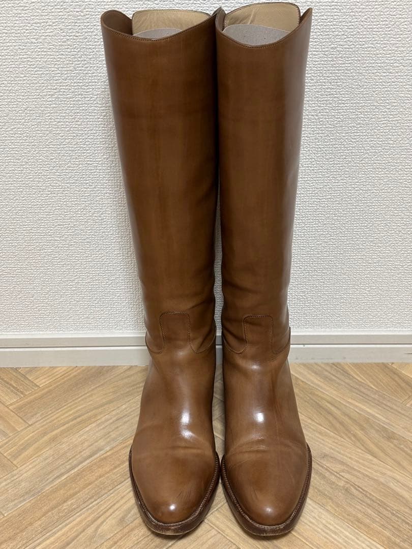 ブラウンレザー ロングブーツ　サイズ37（24cm）※ショートブーツ含む