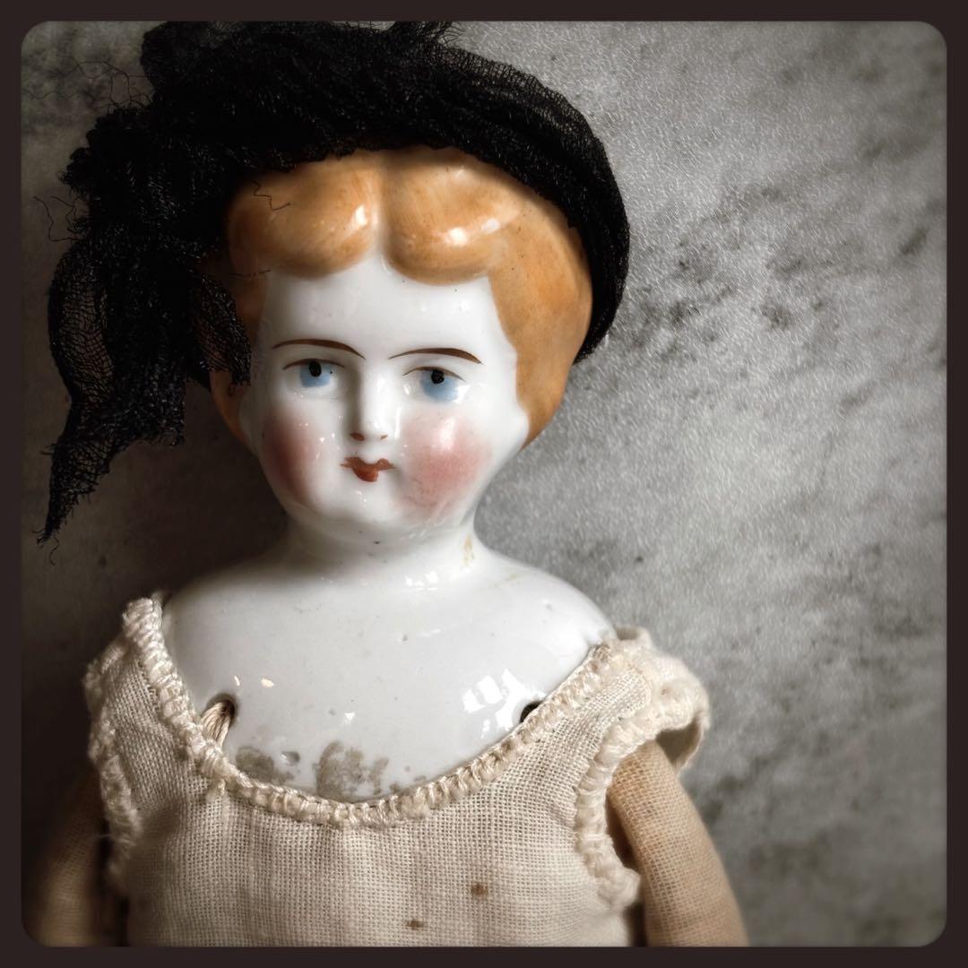 アンティーク　 ブロンドチャイナヘッドドール ビスクドール