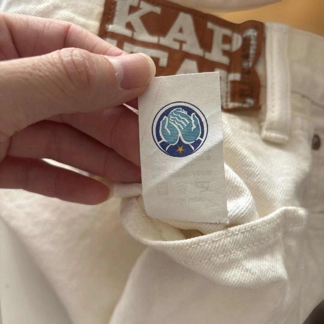 kapital デニム　ホワイト　シンチバッグ　赤耳