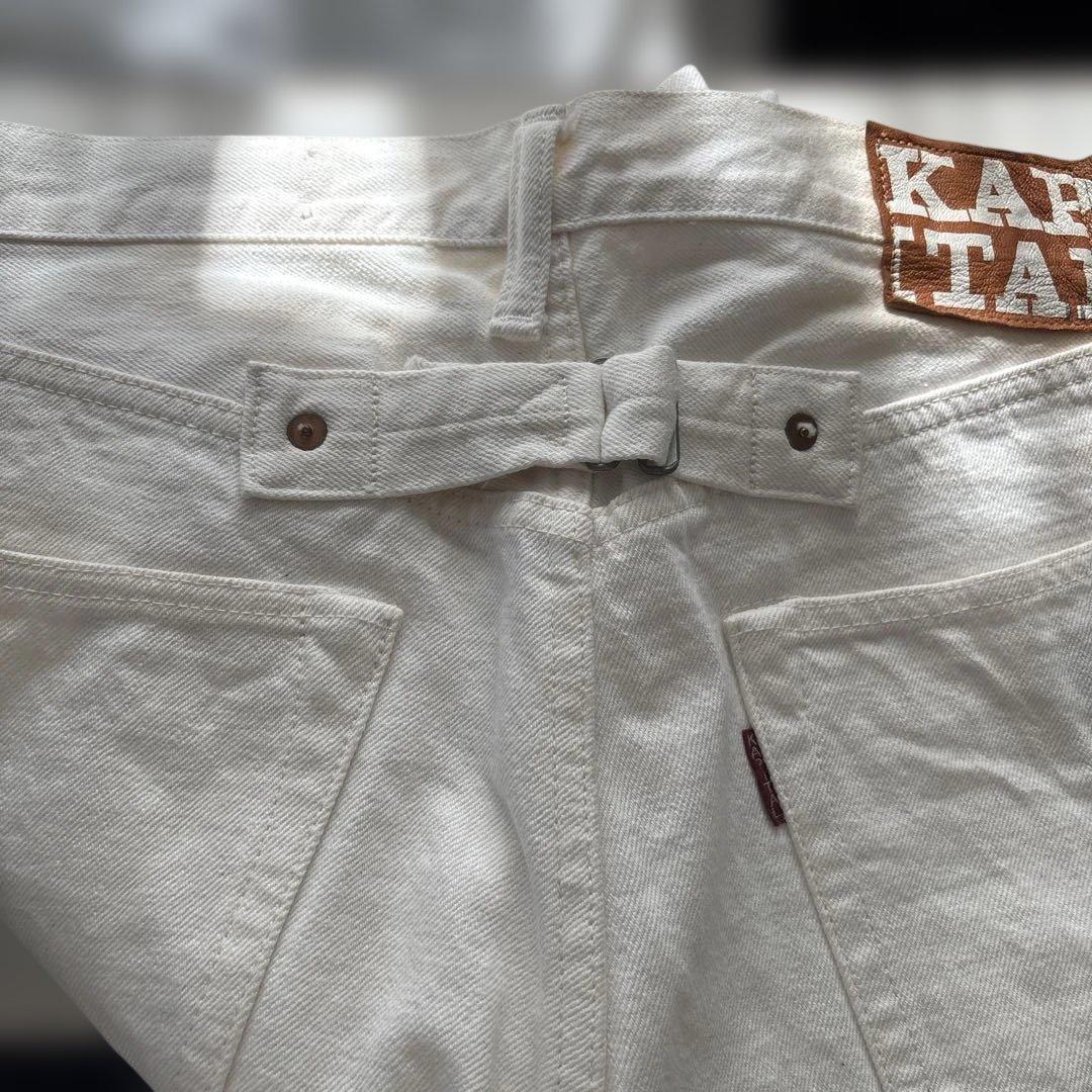 kapital デニム　ホワイト　シンチバッグ　赤耳