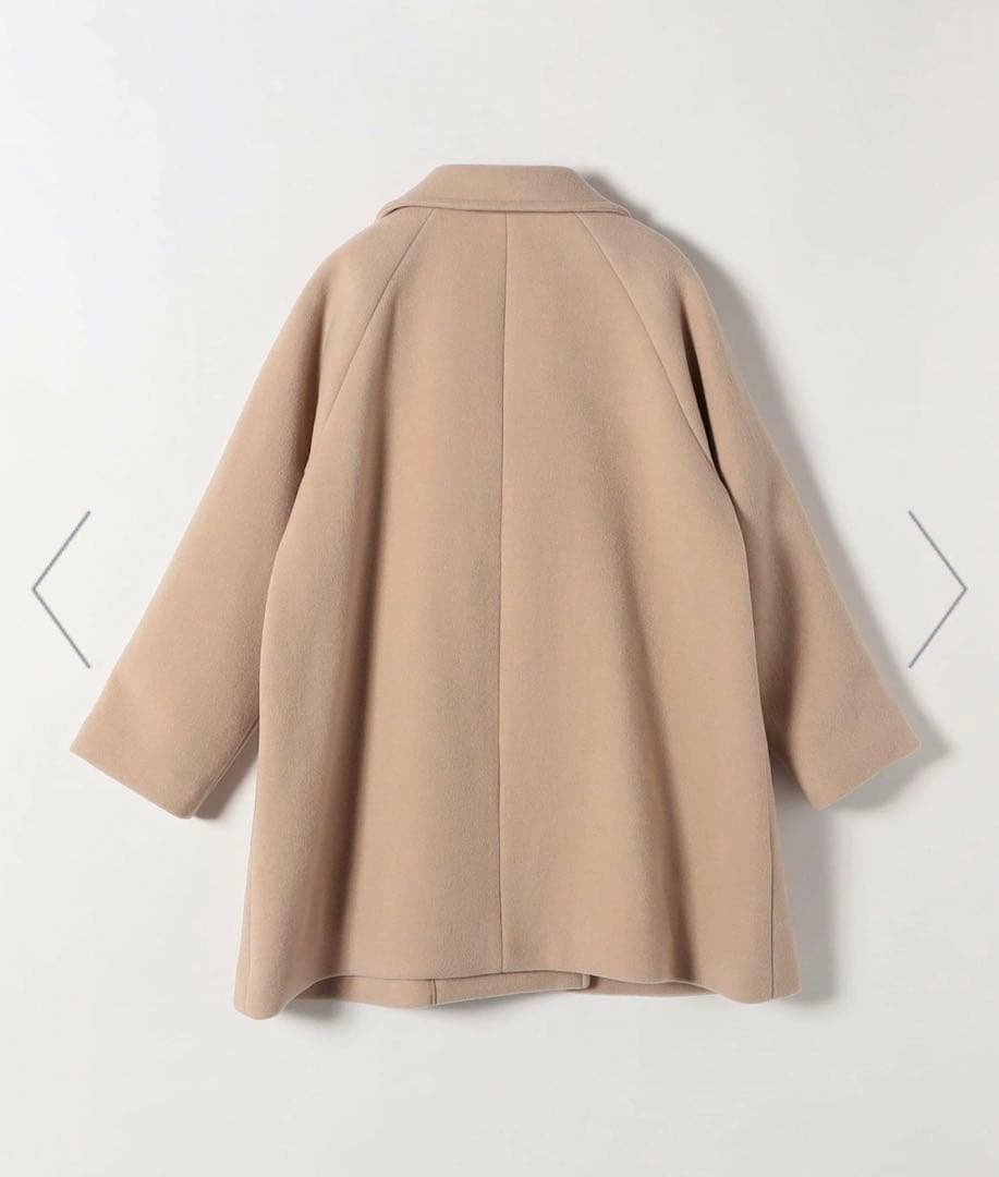 SHIPS any*PUREWOOL スタンド&テーラード ハーフコート LG