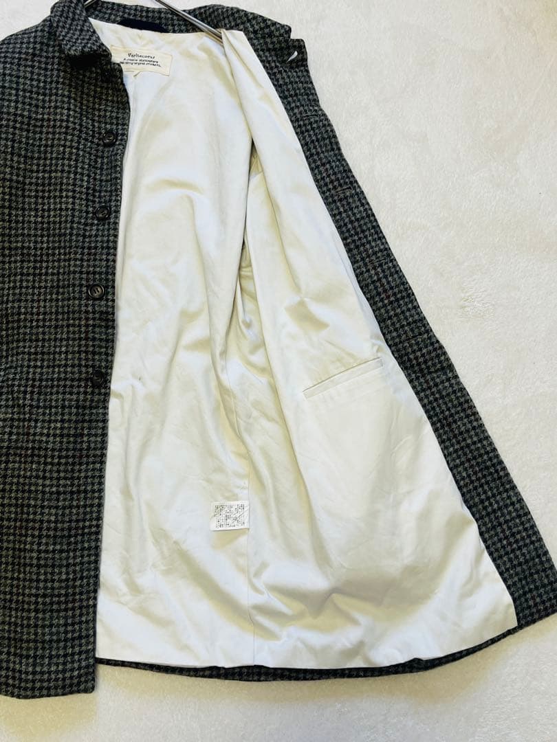 ヴェリテクール チェック ウールジャケットコート 日本製 税込45,360円