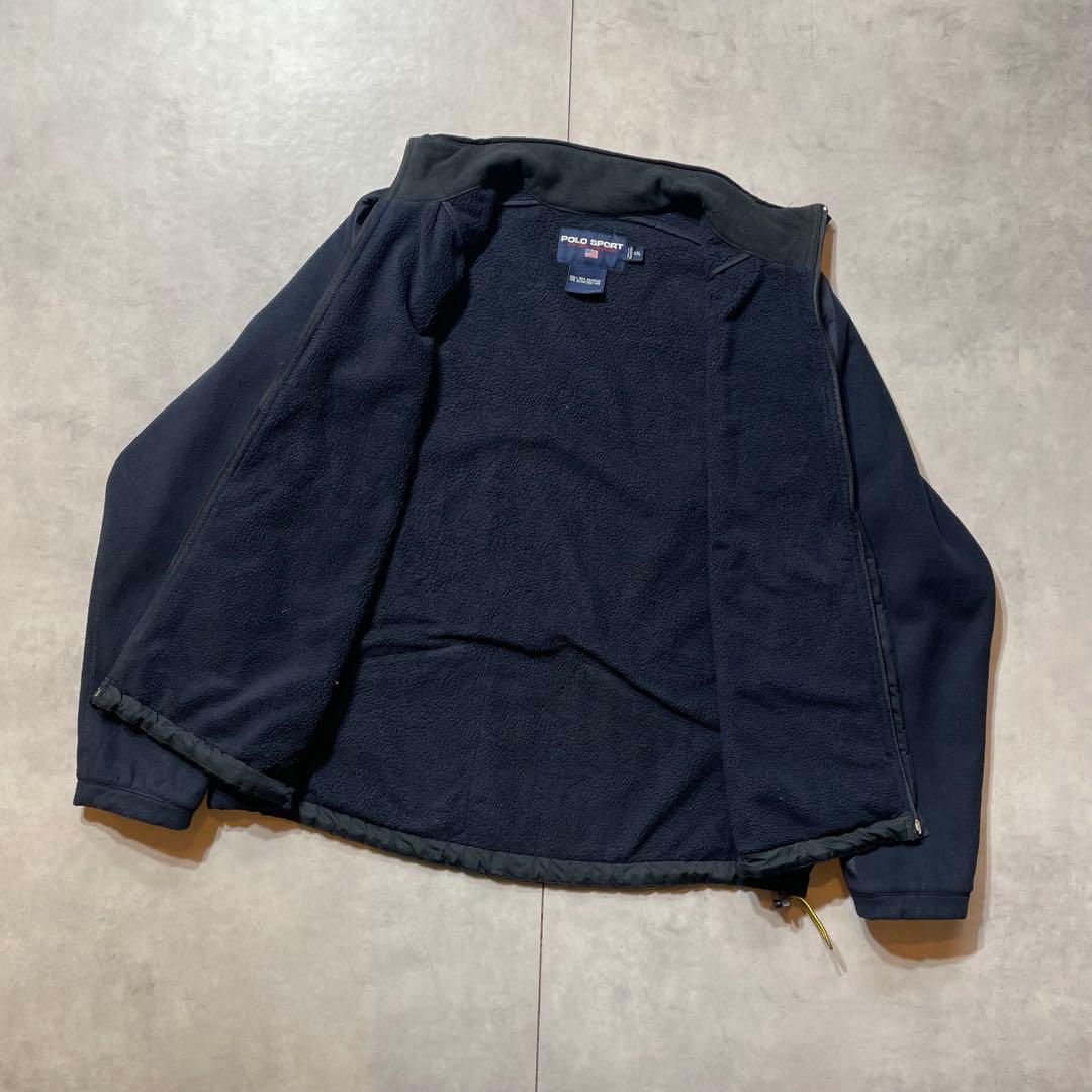 90s polo sports ポロスポーツ　ナイロンジャケット　フリース
