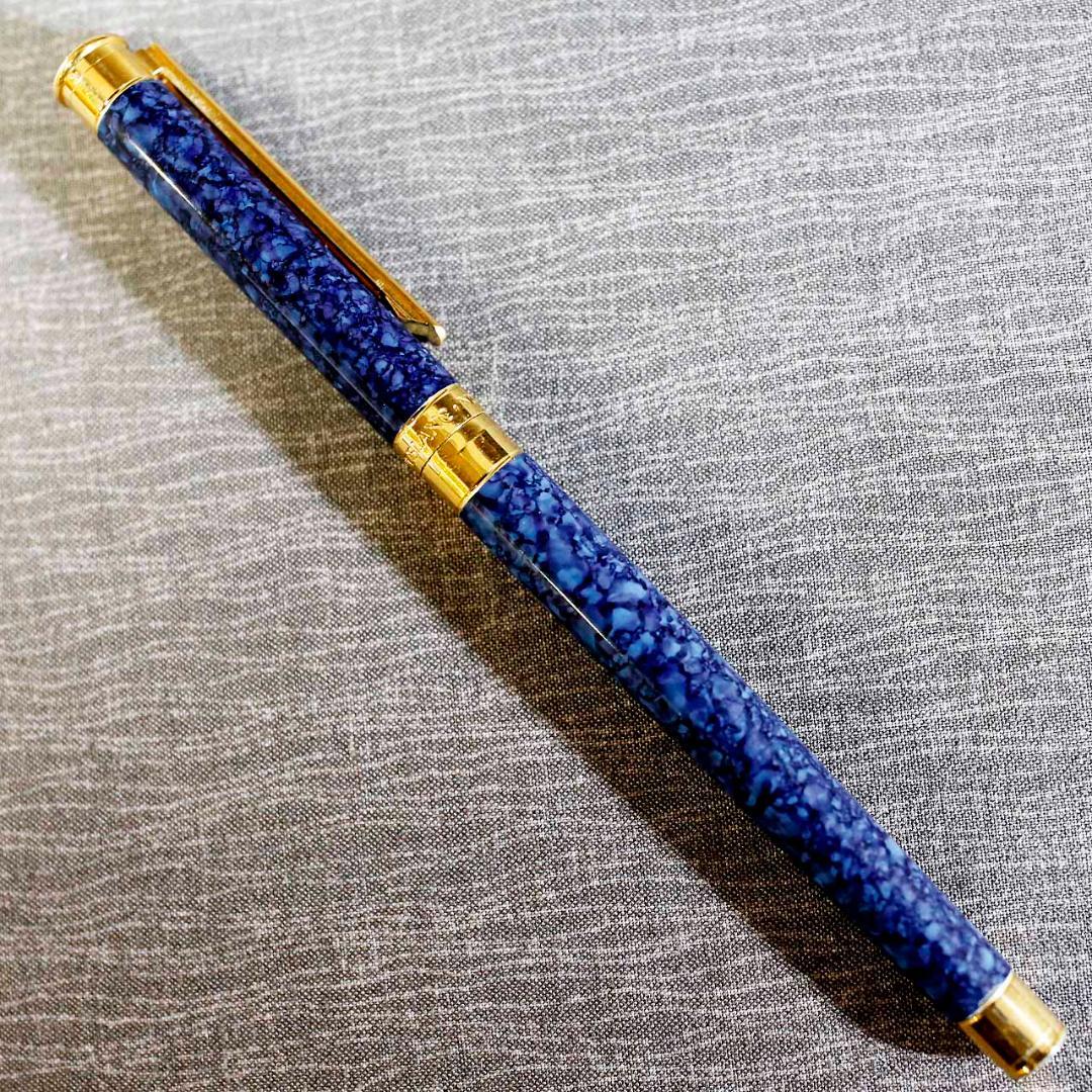 【レア美品 送料込み】モンブラン ボールペン ノブレス ブルーマーブル