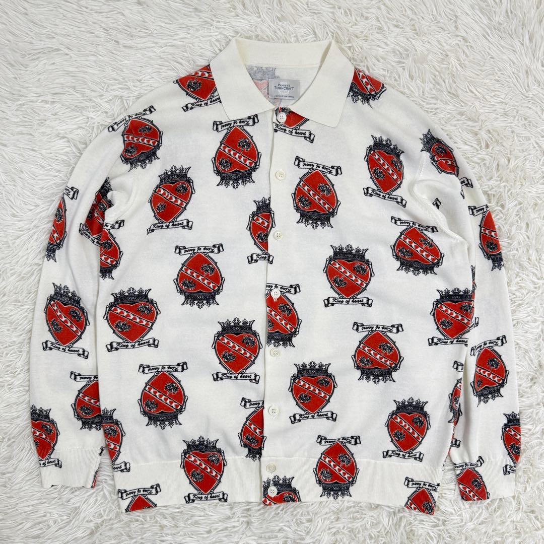 美品✨ 25AW タウンクラフト PRINTED POLO CARDIGAN